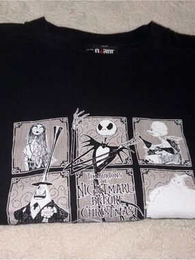 The Nightmare Before Christmas Black Graphic Tee - Jack Skellington